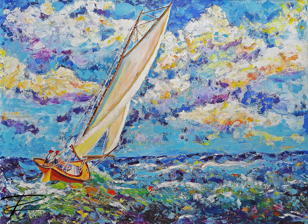 Sailing the Storm Print