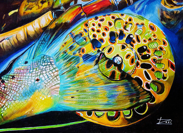 Tail Over Reel Print