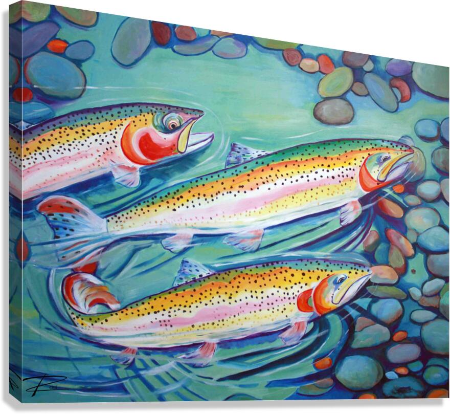 Trout Invasion Canvas Print