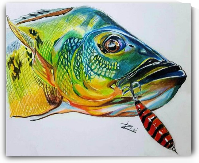 Peacock II by Rosi Oldenburg