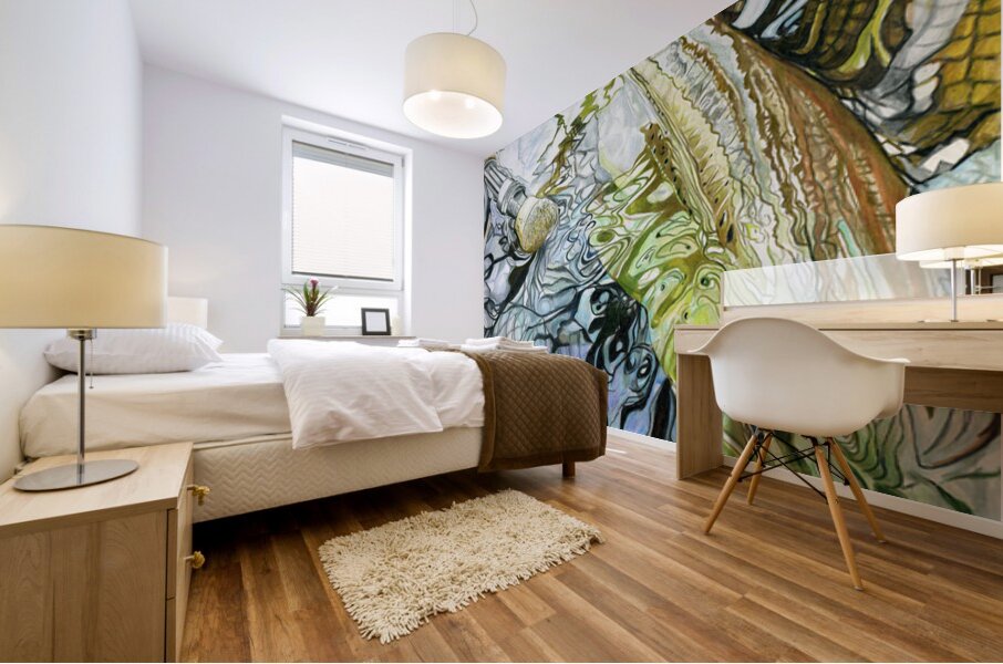 Lake Run Brownie Mural print