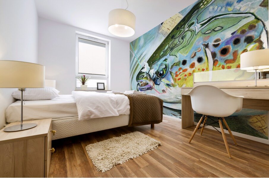 Atlantic Salmon Dry Fly Mural print