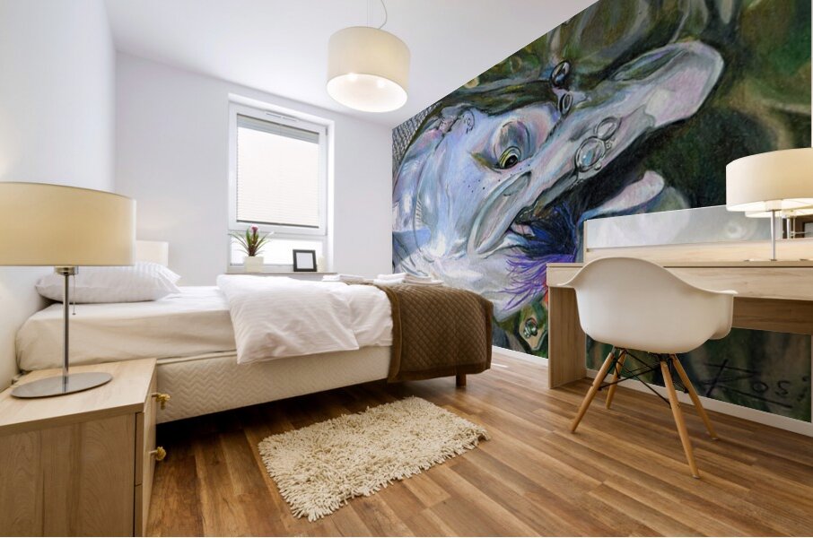 Silver Coho Mural print