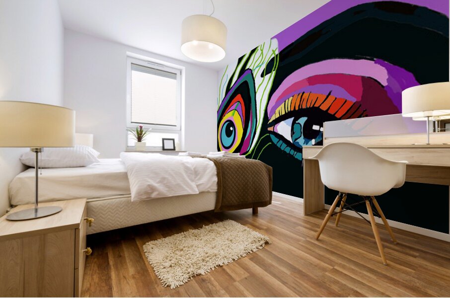 Crazy Peacock Mural print