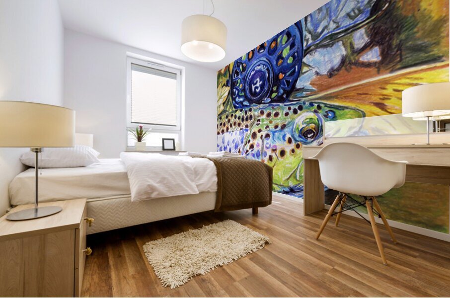 Brown with Rod Mural print