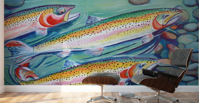 Trout Invasion Wall Murals