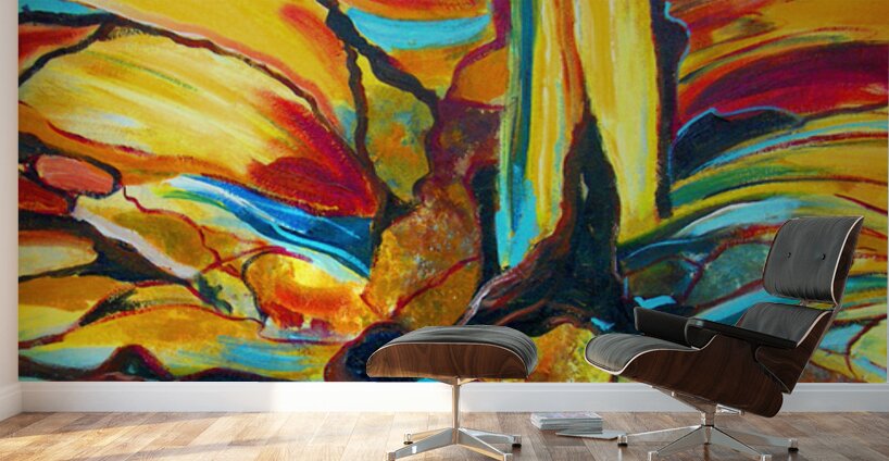 Golden Peaks Wall Murals