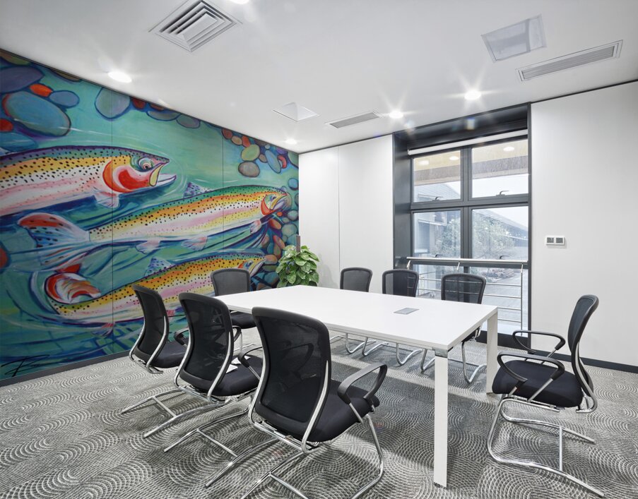 Trout Invasion Wall Printing