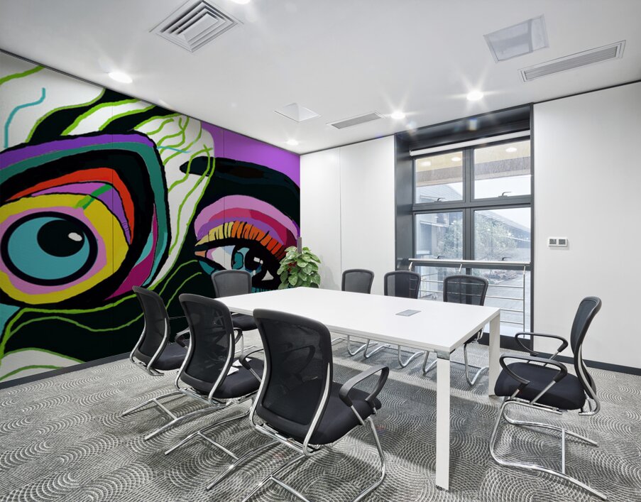 Crazy Peacock Wall Printing