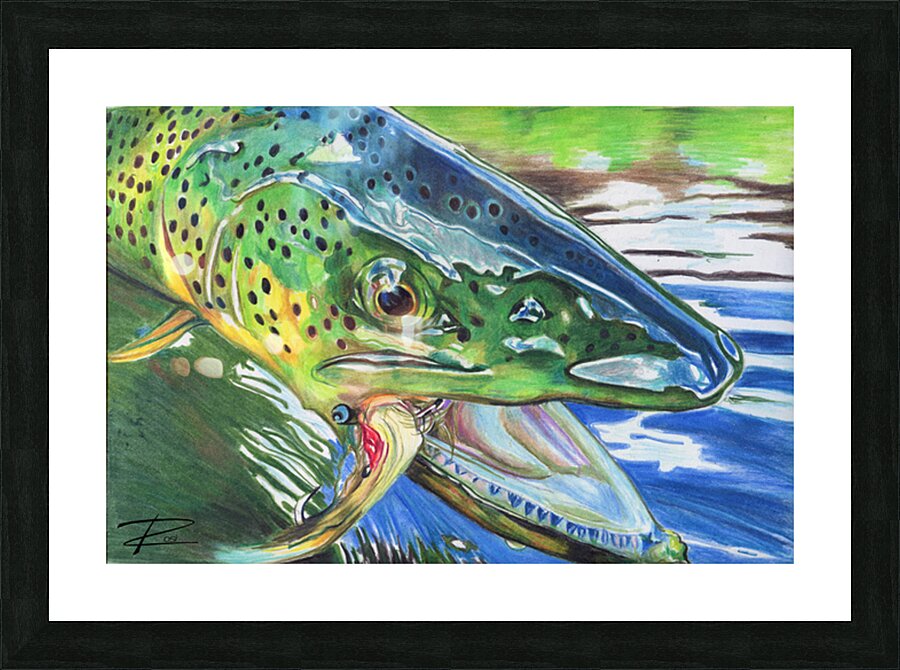 Hooked V  Picture Frame print