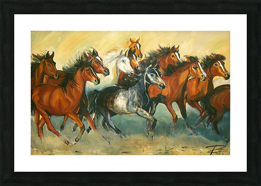 Stampede Picture Frame print