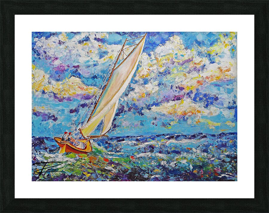 Sailing the Storm Picture Frame print