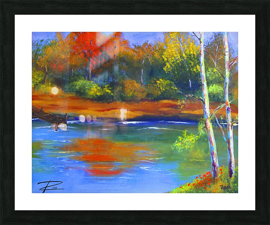 Fall Lake Picture Frame print