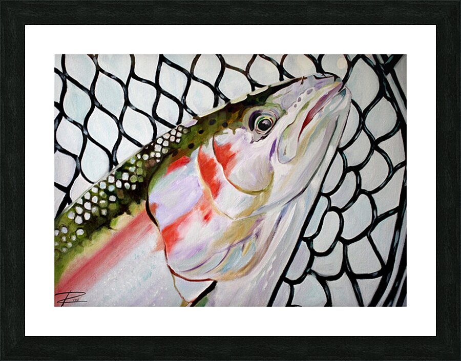 Netted Steelhead Picture Frame print