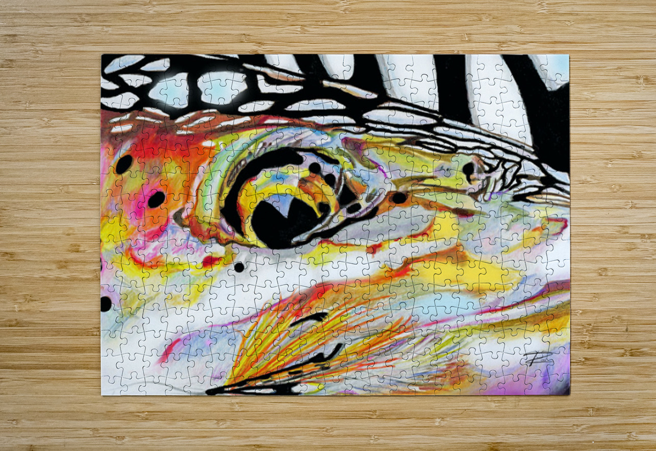 Steelhead with Streamer Rosi Oldenburg Puzzle printing