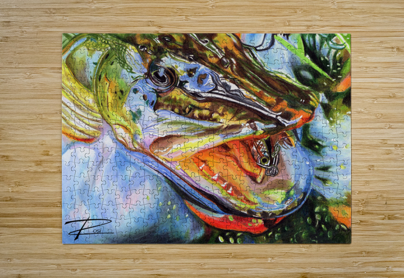 Pike with Lure II Rosi Oldenburg Puzzle printing