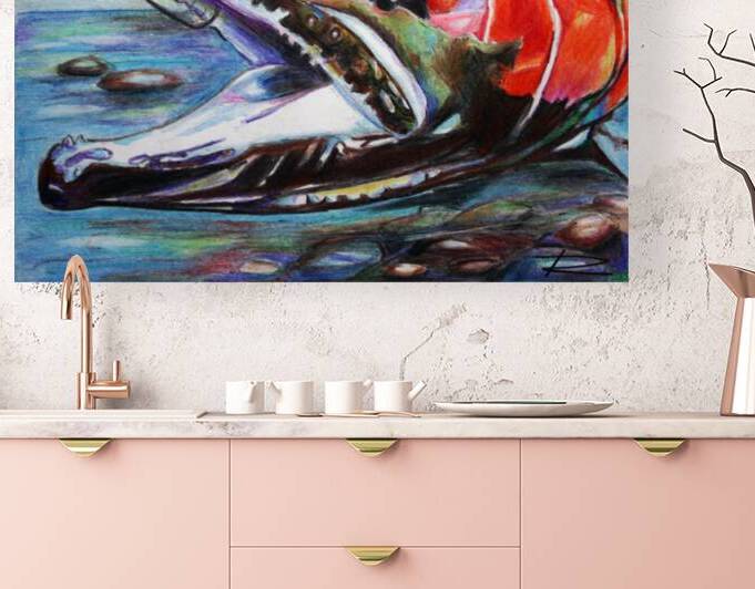 Hooked Steelhead by Rosi Oldenburg