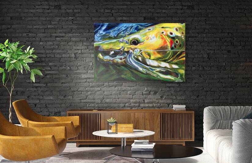 Brown Trout with Capt. Hook by Rosi Oldenburg