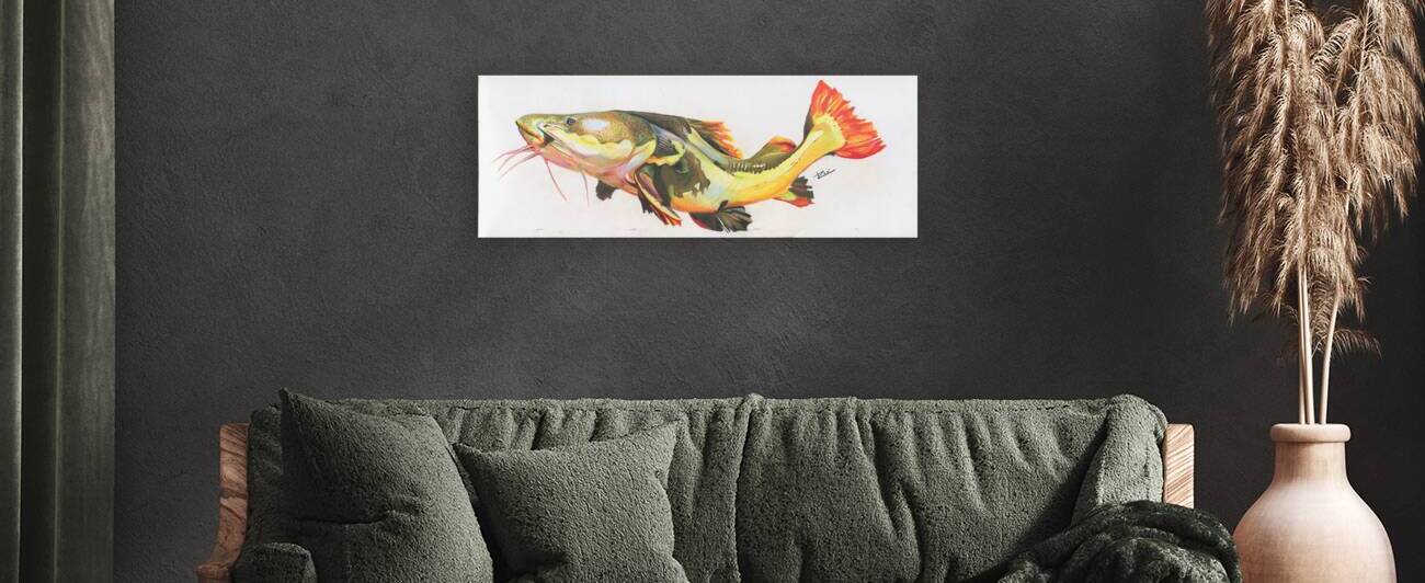 Red Tail Catfish II by Rosi Oldenburg